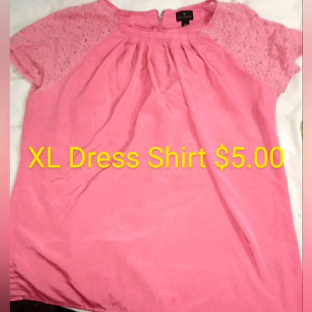 XL women's pink formal shirt